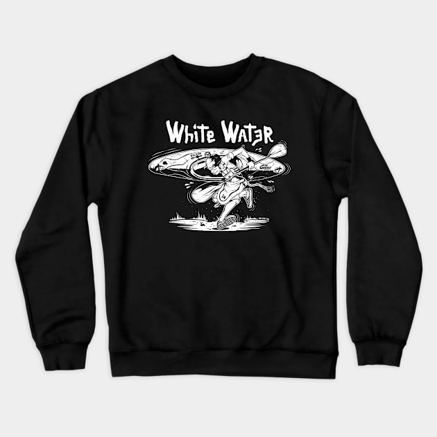 White Water Punk Crewneck Sweatshirt by OutdoorMayhem